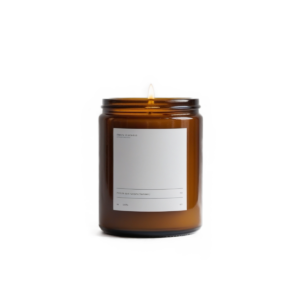 Bougie en pot ambré